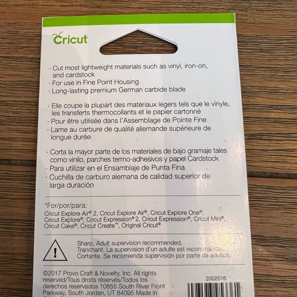 CRICUT PREMIUM FINE POINT BLADE 1.1mm 2002516 CRICUT EXPLORE BRAND NEW - Picture 2 of 2